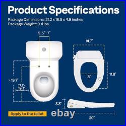 Heated Bidet Toilet Seat with Remote Control Self-Cleaning Nozzles Adjustable