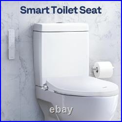 Heated Bidet Toilet Seat with Remote Control Self-Cleaning Nozzles Adjustable