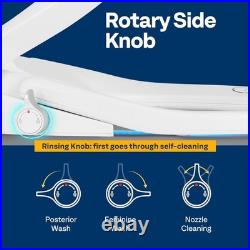 Heated Bidet Toilet Seat with Remote Control Self-Cleaning Nozzles Adjustable