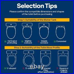 Heated Bidet Toilet Seat with Remote Control Self-Cleaning Nozzles Adjustable