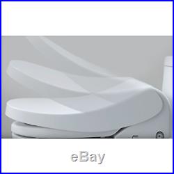 Heated Shower Toilet Bidet Seat with Remote Control + Dual Nozzle White