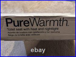 Heated Toilet Seat NEW KOHLER 10349-0 PureWarmth Quiet-Close Elongated App