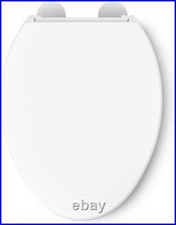 Hyten 3 Height, Elevated Soft Close Elongated Toilet Seat, Contoured Seat wi