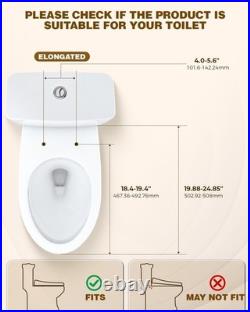 IliD Electrical Heated Elongated Toilet Seat, Three Levels of Seat Heating