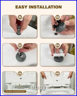 IliD Electrical Heated Elongated Toilet Seat, Three Levels of Seat Heating