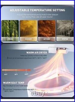 IliD Smart Bidet Toilet Seat, Electric Elongated Ecoseat with Four Cleaning M