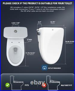 IliD Smart Bidet Toilet Seat, Electric Elongated Ecoseat with Four Cleaning M