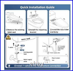 IliD Smart Bidet Toilet Seat, Electric Elongated Ecoseat with Four Cleaning M