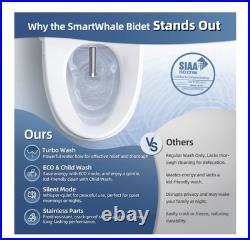IliD Smart Bidet Toilet Seat, Electric Elongated Ecoseat with Four Cleaning M