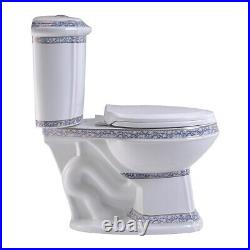 India Reserve Elongated 2 Piece Bathroom Toilet Dual Flush Push Button and Seat