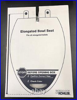 KOHLER 2599-RL Toilet Seat Elongated Quiet-Close Grip-Tight Plastic White