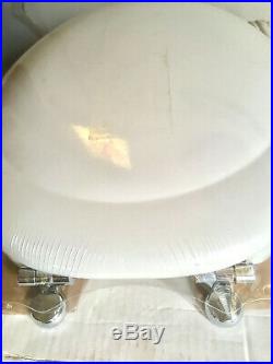 KOHLER 4615-CP Revival Elongated Toilet Seat White Chrome Hinges