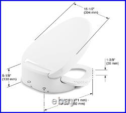 KOHLER 8298-0 C3-155 Elongated Bidet Toilet Seat Heated Bidet Self-Clean Nozzle