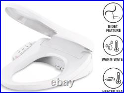 KOHLER 8298-0 PureWash E590 Elongated Bidet Toilet Seat, Heated Bidet, Bidets