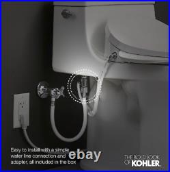 KOHLER C3-050 White Elongated Slow-Close Bidet Toilet Seat
