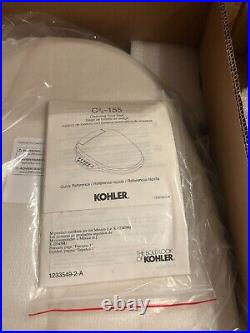KOHLER C3-155 Plastic White Elongated Heated Bidet Toilet Seat Model 8298-0