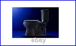 KOHLER Elongated Toilet Seat Closed Front 2 LED Light Quiet Close Lid Ice Grey