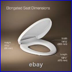 KOHLER PureWarmth Heated Elongated Toilet Seat in White K-10349-0