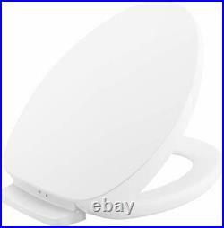 KOHLER White Elongated Heated Toilet Seat Quiet-Close Lid & Seat LED Nightlight