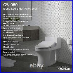 Kohler 18751-0 Purewash E525 Elongated Warm Water Bidet Toilet Seat