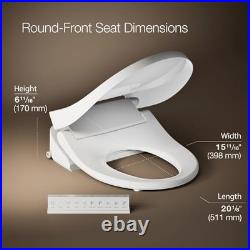 Kohler 28118-0 PureWash E815 Round Bidet Toilet Seat with Remote Control