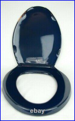 Kohler Elongated Lustra #4652 Navy Blue Elongated Toilet Seat Brand New