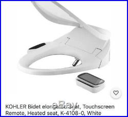 Kohler K-4108-0 C3-230 Elongated Bidet Seat with Touchscreen Remote Control