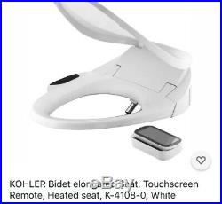 Kohler K-4108-0 C3-230 Elongated Bidet Seat with Touchscreen Remote Control