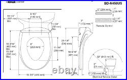 Kohler K-BH93-N0 Round-front Electronic Bidet Toilet Seat White (0481) #46