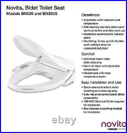 Kohler Novita BN330N0 Elongated Bidet Toilet Seat