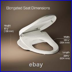 Kohler PureWash E590 Elongated Heated Bidet Toilet Seat With White Side Panel Kohler PureWash E590 Elongated Heated Bidet Toilet Seat With White Side Panel