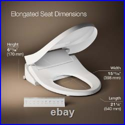 Kohler PureWash E815 Elongated Bidet Toilet Seat, Warm WaterWhite Remote Control