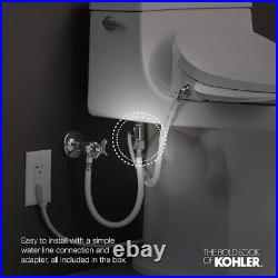 Kohler Purewash E525 Electric Heated Bidet Seat for Elongated Toilets in Biscuit