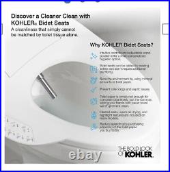 Kohler Purewash E815 Electric Bidet Seat for Round Toilet in White 28118-0