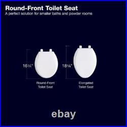 Kohler Round-Front Toilet Seat Plastic High-Rise Elevated Quiet-Close White Kohler Round-Front Toilet Seat Plastic High-Rise Elevated Quiet-Close White