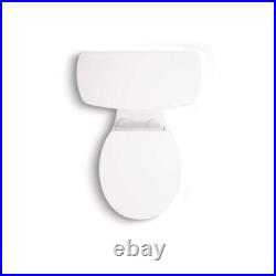 Kohler Round-Front Toilet Seat Plastic High-Rise Elevated Quiet-Close White Kohler Round-Front Toilet Seat Plastic High-Rise Elevated Quiet-Close White