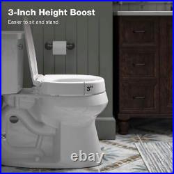 Kohler Round-Front Toilet Seat Plastic High-Rise Elevated Quiet-Close White Kohler Round-Front Toilet Seat Plastic High-Rise Elevated Quiet-Close White