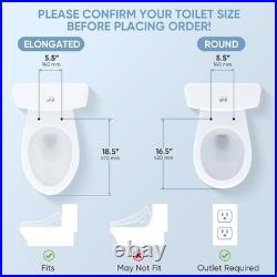 LEIVI Electric Bidet Toilet Seat with Wireless Remote and Side Panel, Multiple S