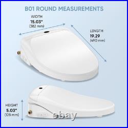 LEIVI Electric Bidet Toilet Seat with Wireless Remote and Side Panel, Multiple S