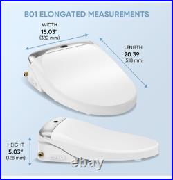 LEIVI Smart Bidet Toilet Seat With Wireless Remote Elongated B012-02 LEIVI Smart Bidet Toilet Seat With Wireless Remote Elongated B012-02