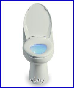 LumaWarm ELONGATED Heated Electric Warm Toilet Seat Nightlight BISCUIT New