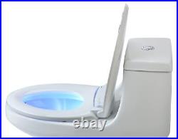 LumaWarm ELONGATED Heated Electric Warm Toilet Seat Nightlight WHITE
