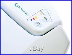 LumaWarm Heated Electric Warm Toilet Seat Nightlight Elongate, White, New