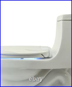 LumaWarm Heated Electric Warm Toilet Seat Nightlight Round, Biscuit, New