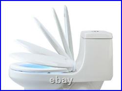 LumaWarm Heated Electric Warm Toilet Seat Nightlight Round, White New