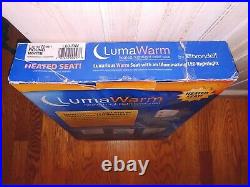 LumaWarm Heated Electric Warm Toilet Seat Nightlight Round, White, New