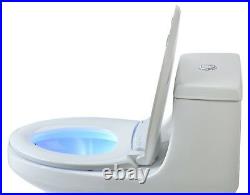 LumaWarm Heated Warm Toilet Seat Nightlight Elongated, White New