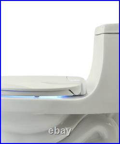 LumaWarm ROUND Heated Electric Warm Toilet Seat Nightlight BISCUIT Open Box