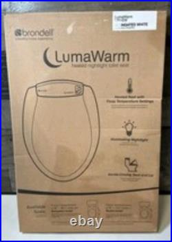LumaWarm ROUND Heated Electric Warm Toilet Seat Nightlight White New