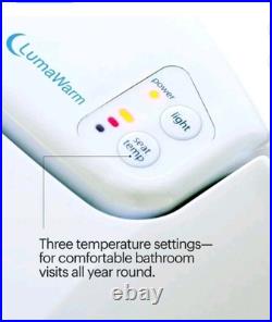 LumaWarm ROUND Heated Electric Warm Toilet Seat Nightlight White New